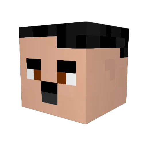 coopRF Minecraft avatar head, 3D render