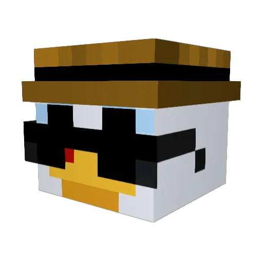 cooperbenw Minecraft avatar head, 3D render