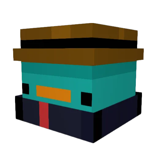 coophtml Minecraft avatar head, 3D render