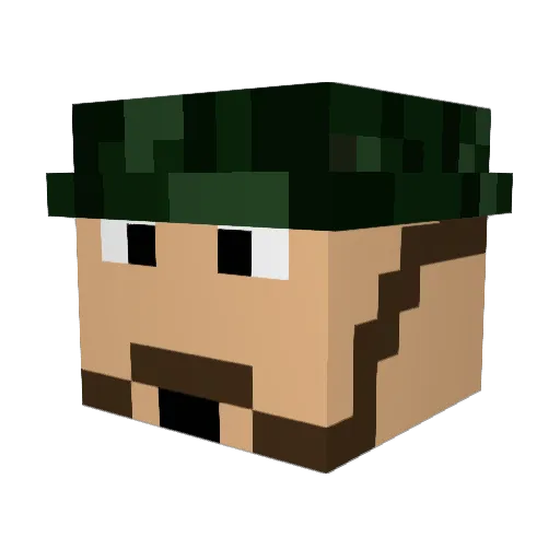 coore117 Minecraft avatar head, 3D render