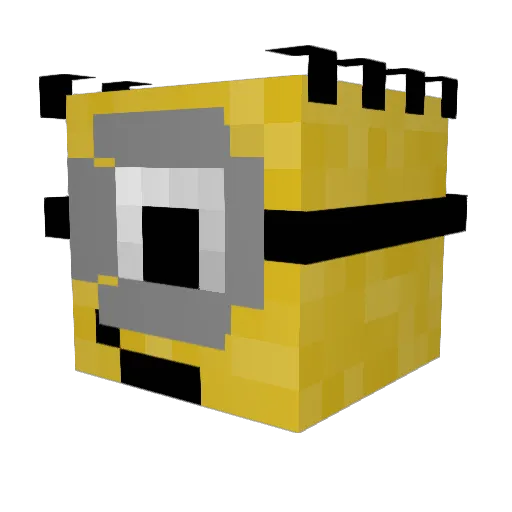 coplderechte Minecraft avatar head, 3D render