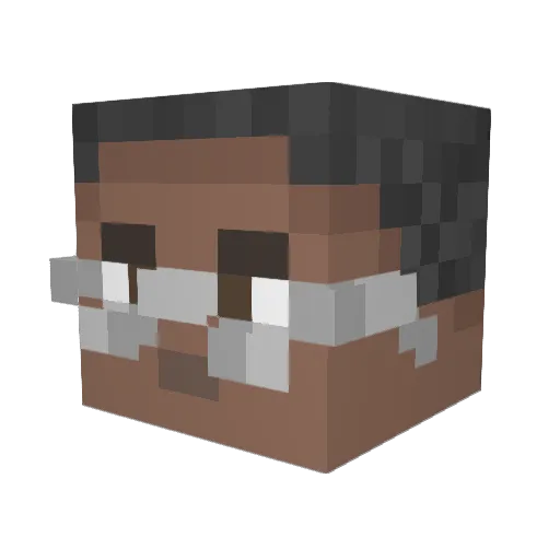 coppermaverick Minecraft avatar head, 3D render