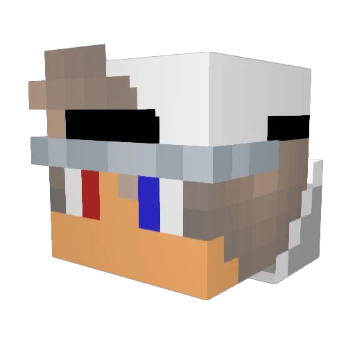 coppermrb Minecraft avatar head, 3D render