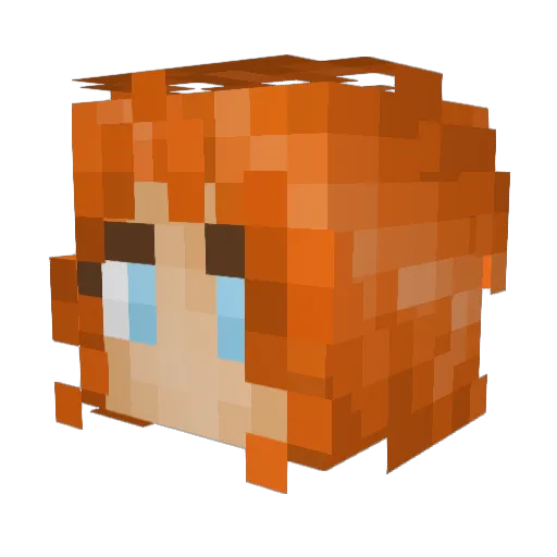coppermuffins Minecraft avatar head, 3D render