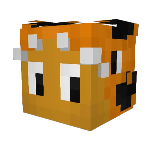 coppicat Minecraft avatar head, 3D render