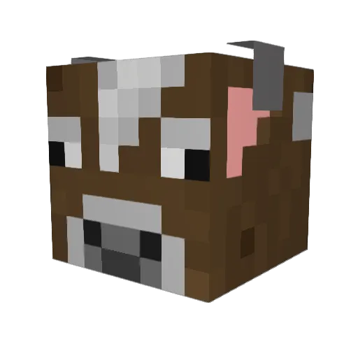 copping Minecraft avatar head, 3D render