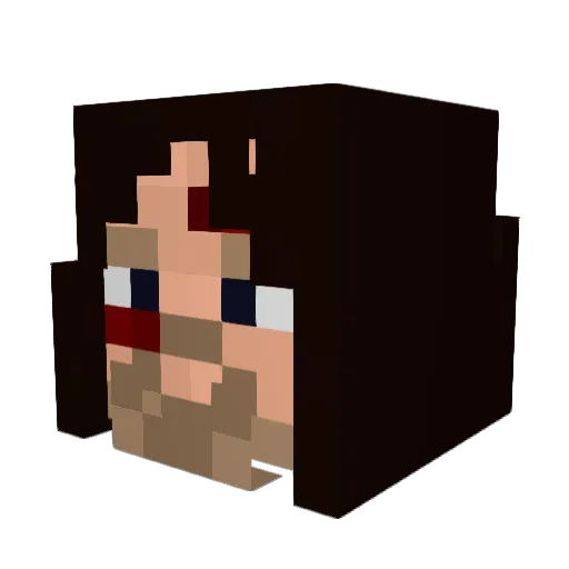 copylighted_ Minecraft avatar head, 3D render