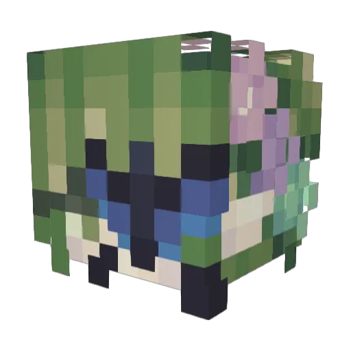 copynuts Minecraft avatar head, 3D render