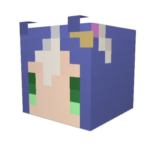 copyshark Minecraft avatar head, 3D render