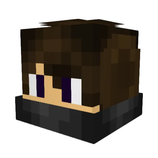 coqueiroo Minecraft avatar head, 3D render