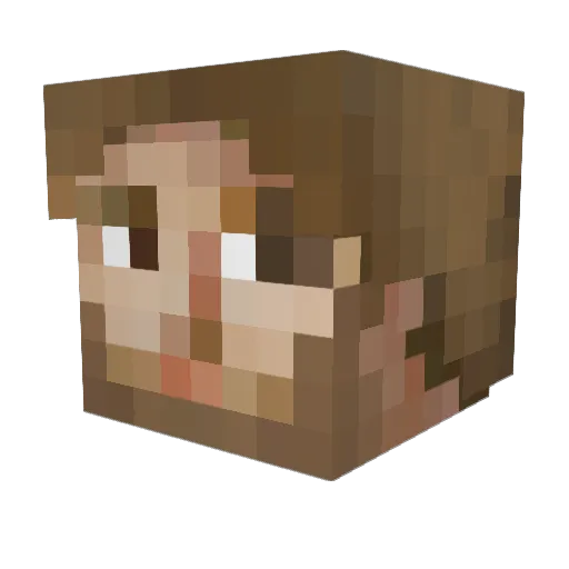 corXe Minecraft avatar head, 3D render