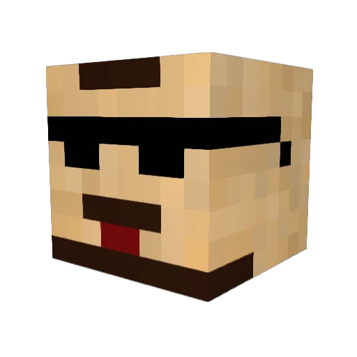 cor_bak Minecraft avatar head, 3D render