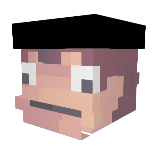 corajitos Minecraft avatar head, 3D render