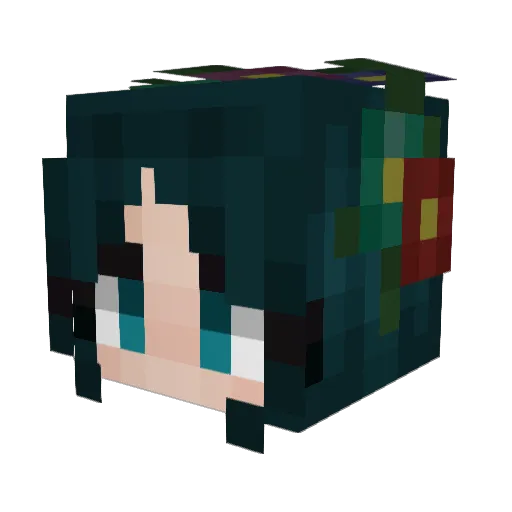 coralpinn Minecraft avatar head, 3D render