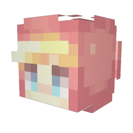 coramajora Minecraft avatar head, 3D render