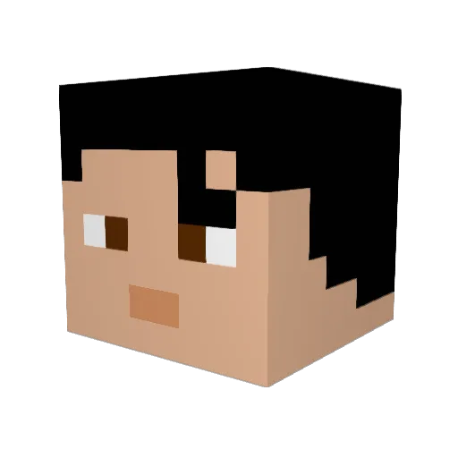 corawodan Minecraft avatar head, 3D render
