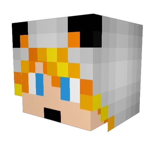 corbinthepanda Minecraft avatar head, 3D render
