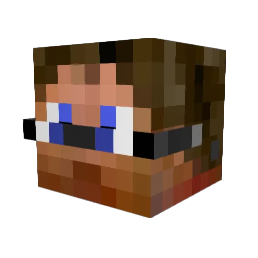 core_z Minecraft avatar head, 3D render