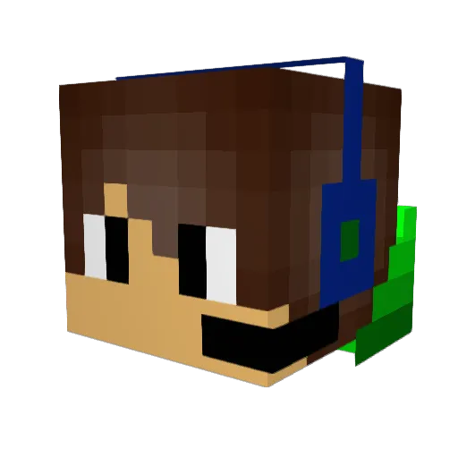 coreaper Minecraft avatar head, 3D render
