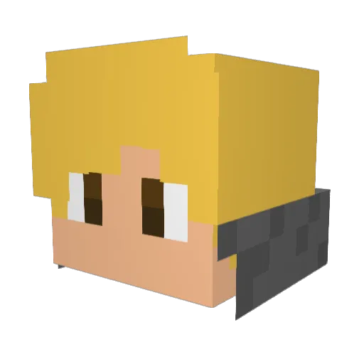 coregarden Minecraft avatar head, 3D render