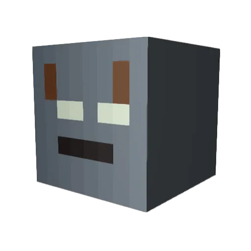 corekeeper Minecraft avatar head, 3D render