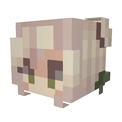 corgi_12 Minecraft avatar head, 3D render