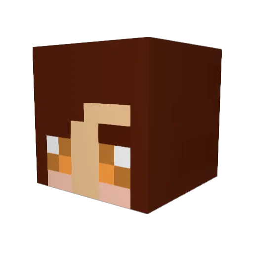 corgitten Minecraft avatar head, 3D render