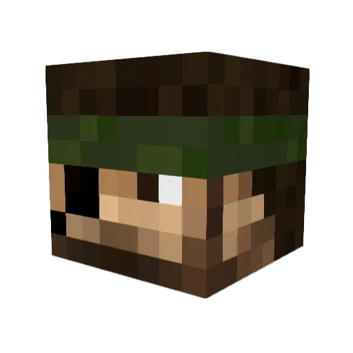 coriez Minecraft avatar head, 3D render