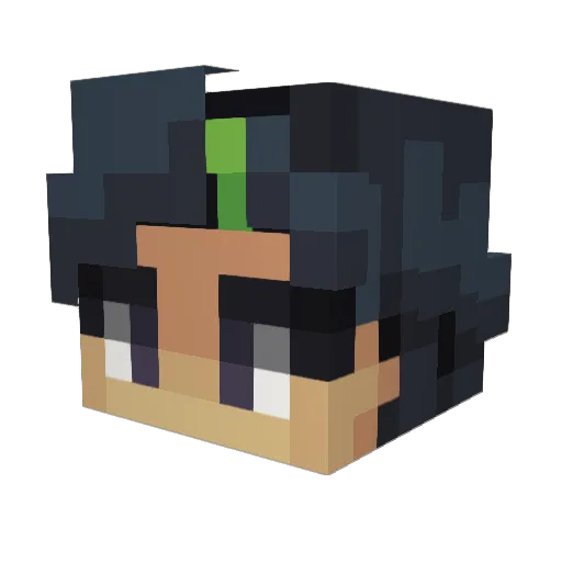 corkk0 Minecraft avatar head, 3D render