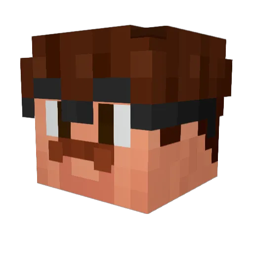 corko23 Minecraft avatar head, 3D render
