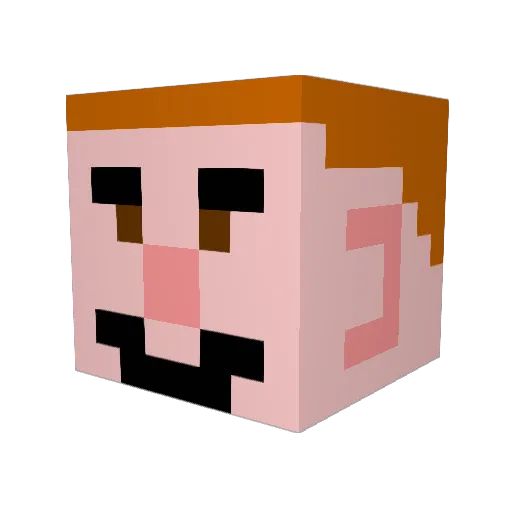 cormac12 Minecraft avatar head, 3D render