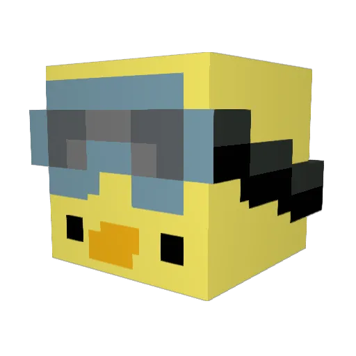 corn201 Minecraft avatar head, 3D render