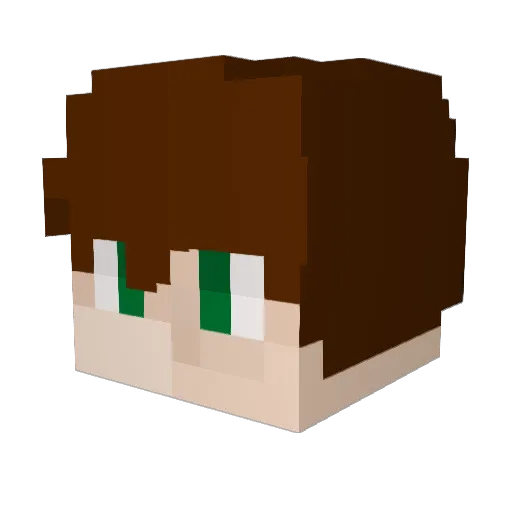 corn3203 Minecraft avatar head, 3D render