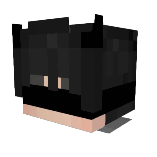 cornable_ Minecraft avatar head, 3D render