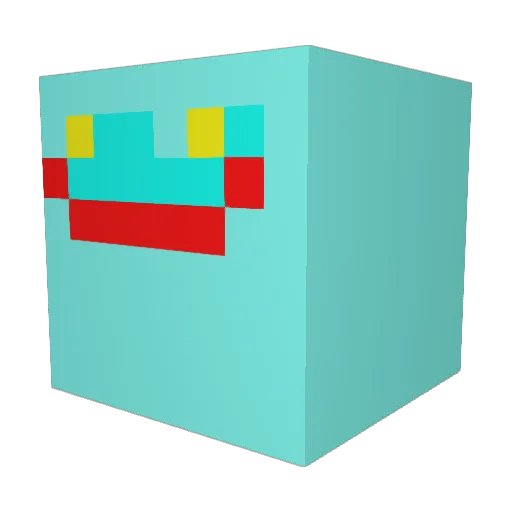 corncobbly Minecraft avatar head, 3D render