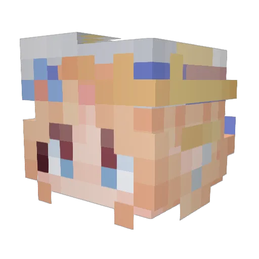 corndog321 Minecraft avatar head, 3D render