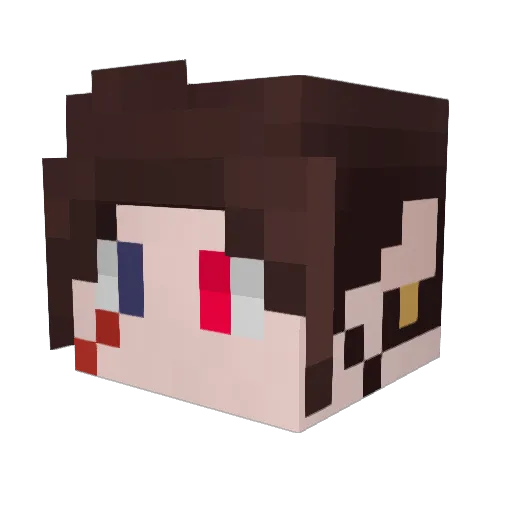cornellcrits Minecraft avatar head, 3D render