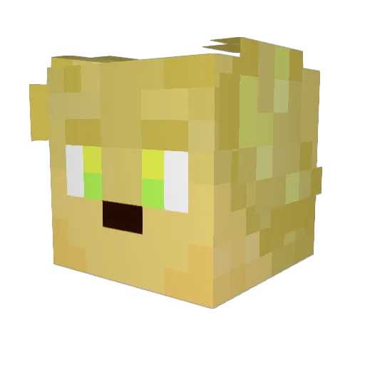 cornettooman Minecraft avatar head, 3D render