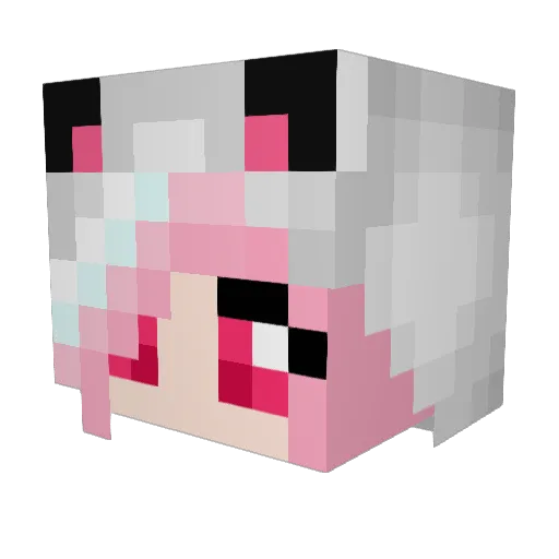 cornfluks Minecraft avatar head, 3D render