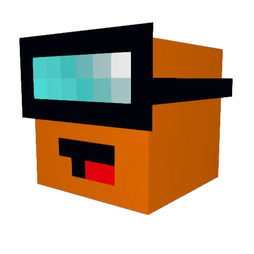 corninie Minecraft avatar head, 3D render