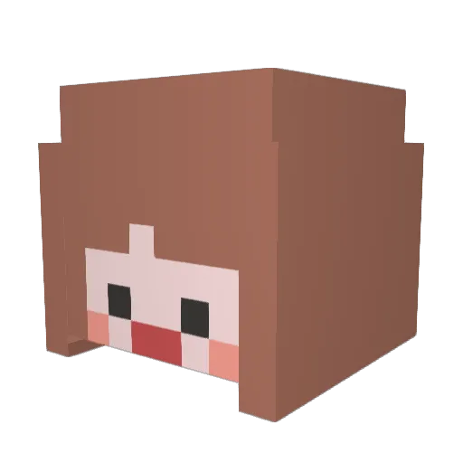 cororinnnnnn Minecraft avatar head, 3D render