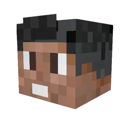 corostoc Minecraft avatar head, 3D render