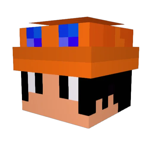 corposhoujo Minecraft avatar head, 3D render