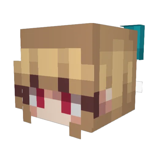 corpzses Minecraft avatar head, 3D render