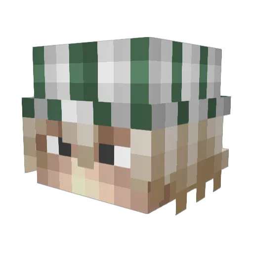 correain Minecraft avatar head, 3D render