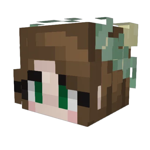 corrinnge Minecraft avatar head, 3D render