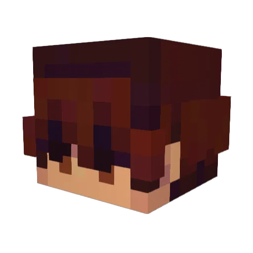 corrupted_f Minecraft avatar head, 3D render
