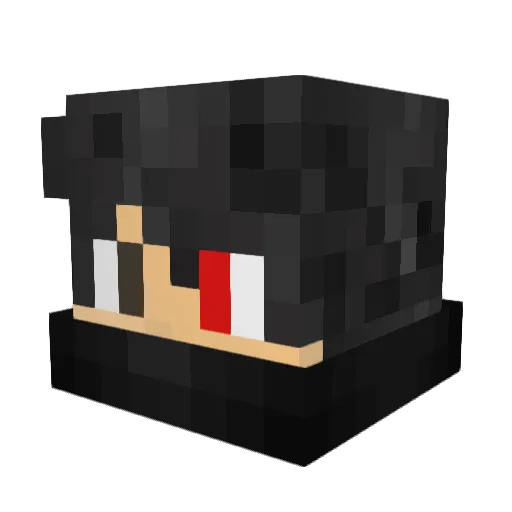 corruptedhayden Minecraft avatar head, 3D render