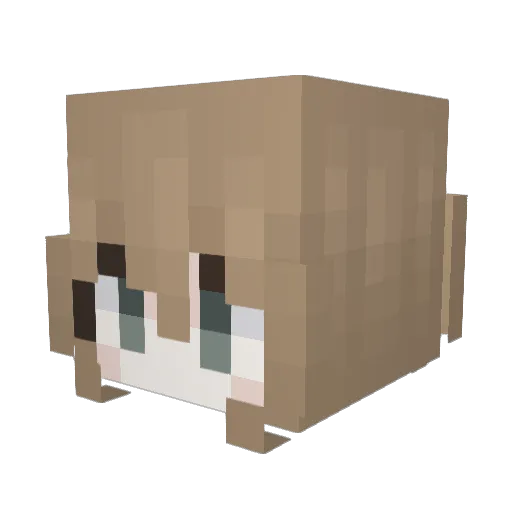cortedimensional Minecraft avatar head, 3D render