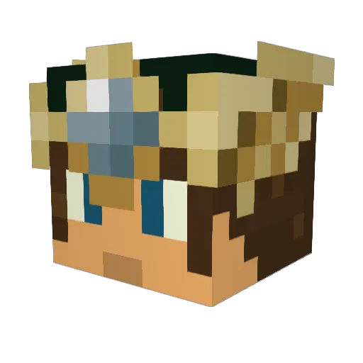 cortenraede Minecraft avatar head, 3D render